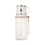 Φορητό παγούρι-θερμός με κούπα - 650ml - 954149 - White