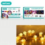 Γιρλάντα με 80 διάφανα φωτάκια λευκό ζεστό LED USB με τηλεχειριστήριο AB-DC05 AERBES Aerbes