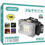 Επαναφορτιζόμενος φακός κεφαλής LED  5W μαύρος AB-Z1000 Aerbes Aerbes
