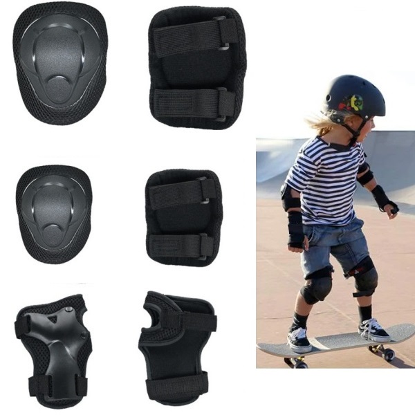 BIKE_ROLLERS_SAFETY_1_1lqk-xi_b31d-dg Παιδικό σετ προστατευτικού εξοπλισμού ασφαλείας για ποδήλατα και πατίνια μαύρο OEM - Image 1