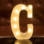 Γράμμα LED μπαταρίας  C 22cm OEM