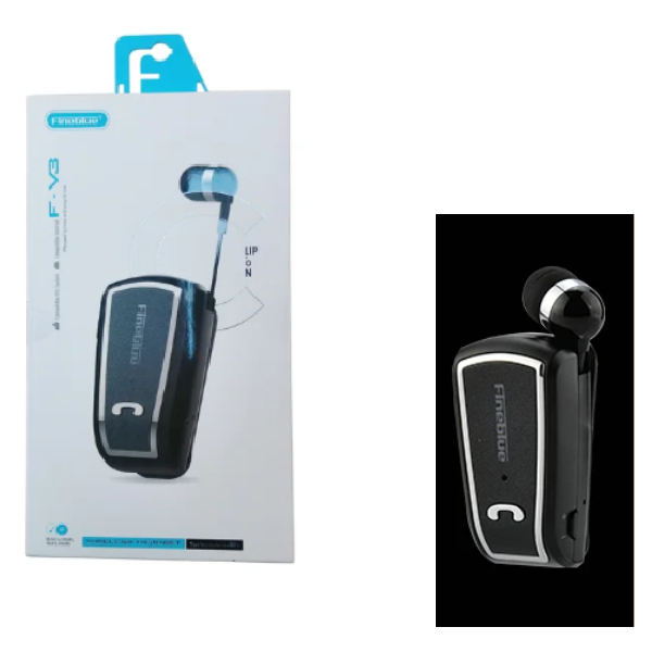 F-V3_BLACK_1 Επαναφορτιζόμενα ακουστικά πέτου Bluetooth F-V3 FINEBLUE OEM - Image 1