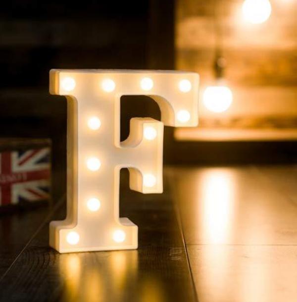 F_zrjr-tu Γράμμα LED μπαταρίας F 22cm OEM - Image 1