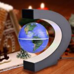 Υδρόγειος που αιωρείται & περιστρέφεται με φωτιστικό LED σε σχήμα μισοφέγγαρου OEM