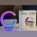 Επαναφορτιζόμενο ηχείο LED ασύρματης φόρτισης λευκό BT2301 OEM
