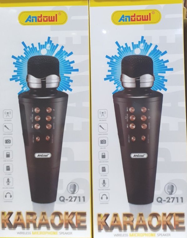 MIC_Q-2711__1 Ασύρματο μικρόφωνο ηχείο Karaoke Q-2711 ANDOWL Andowl - Image 1