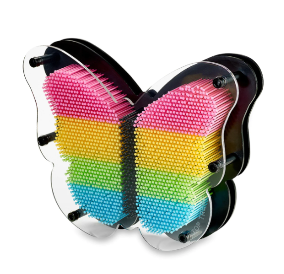 PINART_BUTTERFLY_mtuk-3t Πολύχρωμο διακοσμητικό με ακίδες 3D πεταλούδα OEM - Image 1