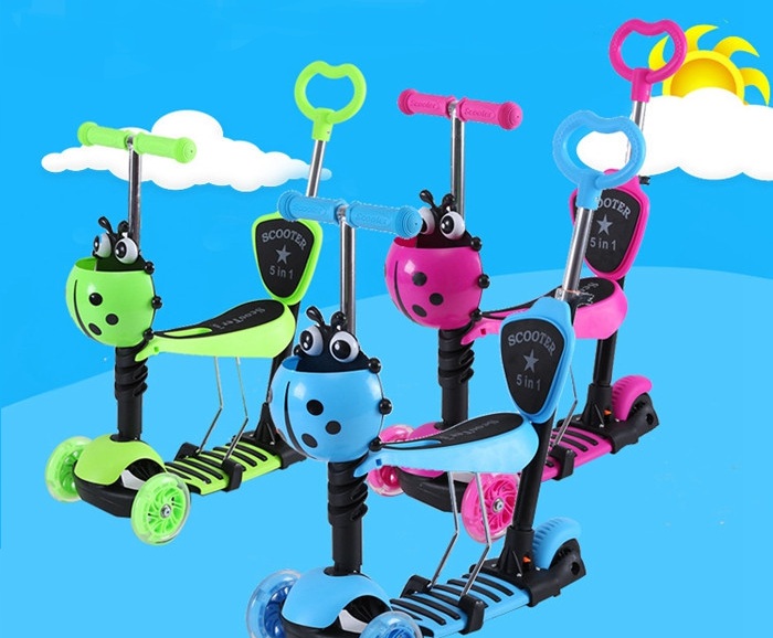 Polymorphic_kids_scooter_5-in-1_with_3_wheels_LED_Glider_Scooter_II_www.allsales.gr_b0y5-82 Πολυμορφικό παιδικό πατίνι 5-σε-1 με 3 τροχούς 81175 OEM - Image 1