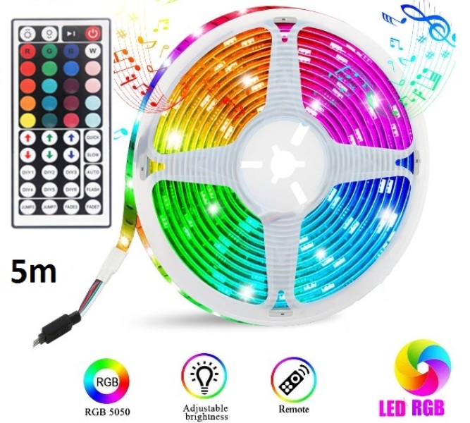 Q-DT55_RGB_LIGHTS_5M_1_dyx8-b4 Ταινία φώτα LED RGB 5m με τηλεχειριστήριο Q-DT55 ANDOWL Andowl - Image 1