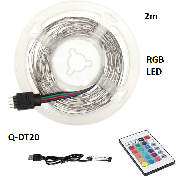 Q-DT_20_LEDS_2M_2_xyi8-m1 Ταινία LED RGB USB 2m με τηλεχειριστήριο Q-DT20 ANDOWL Andowl - Image 1