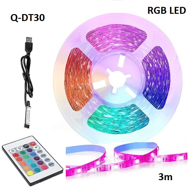 Q-DT_30_LEDS_3M_2_0p2r-qo Ταινία LED RGB USB 3m με τηλεχειριστήριο Q-DT30 ANDOWL Andowl - Image 1