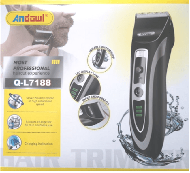 Q-L7188_HAIR_1 Επαναφορτιζόμενη ηλεκτρική μηχανή κοπής μαλλιών Q-L7188 ANDOWL Andowl - Image 1