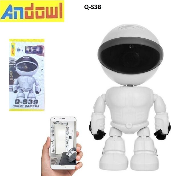 Q-S38_ROBOT_CAMERA_1_0oke-o5 Κάμερα ρομπότ παρακολούθησης και καταγραφής με ανιχνευτή κίνησης Q-S39 ANDOWL Andowl - Image 1