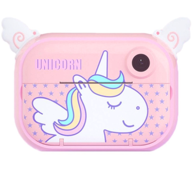 UNICORN_2_ik1b-i5 Ψηφιακή παιδική φωτογραφική μηχανή με θερμικό εκτυπωτή, ροζ μονοκεράκι OEM - Image 1