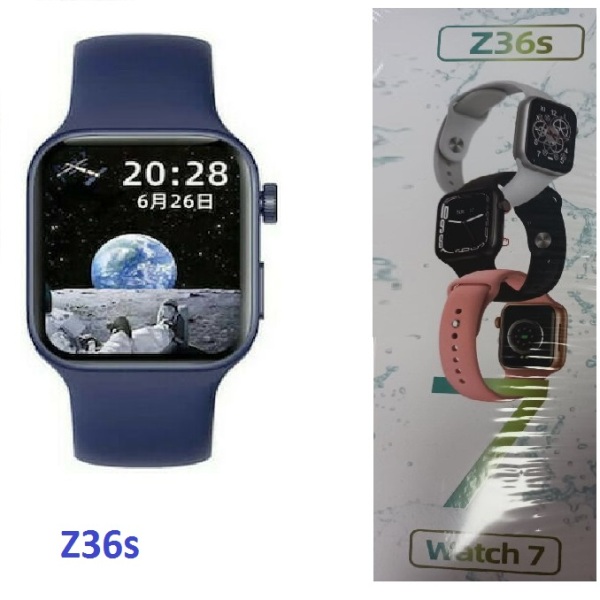Z36s_blue_1 Επαναφορτιζόμενο έξυπνο ρολόι Bluetooth μπλε Z36s watch7 OEM - Image 1