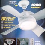 Ανεμιστήρας – λάμπα οροφής λευκή E27 LED 1000 lumens  με τηλεχειριστήριο OEM