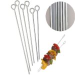 BBQ sticks μεταλλικά  σετ 6 τεμαχίων 40cm 4430 OEM