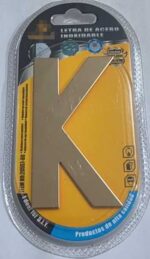 Αυτοκόλλητη μεταλλική πινακίδα γράμμα K - 8cm - Σετ 12 τεμάχια - 204346 - Image 2