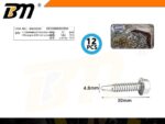 Αυτοδιάτρητη βίδα εξάγωνη - 4.8mm*30mm - Σετ 12 πακέτα των 12 τεμαχίων - 202694 - Image 2