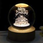 Διακοσμητικό φωτάκι νυχτός σε σφαίρα "Happy birthday" OEM