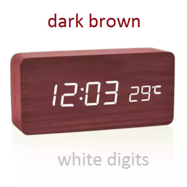 brown_white_rec_1_m34d-zr Μεγάλο ξύλινο ορθογώνιο επιτραπέζιο ρολόι σκούρο καφέ με λευκά ψηφία OEM - Image 1