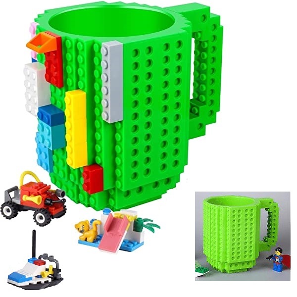 build-on_mug_green_1_yu80-cf Πλαστική κούπα βάση για τουβλάκια κατασκευών πράσινη OEM - Image 1