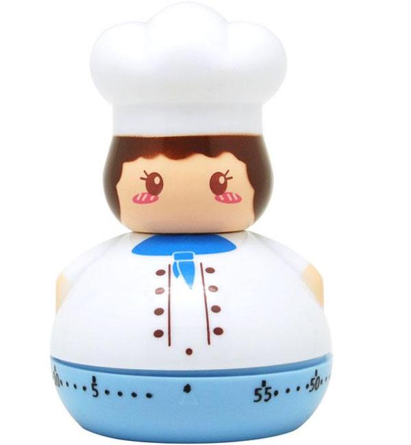cartoon_chef_blue_2 Μηχανικό χρονόμετρο ντροπαλός σεφ θαλασσί RB189 OEM - Image 1