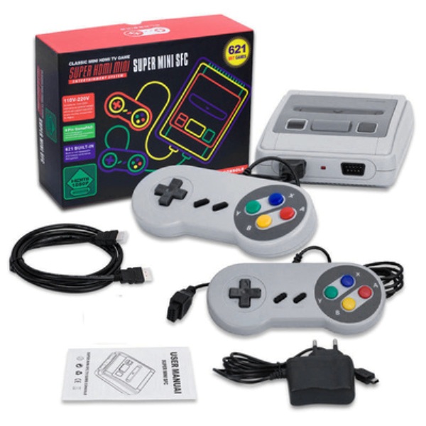 classic_super_mini_SFC_look_SNES_2_3f68-q8 Κλασική κονσόλα με 621 ρετρό παιχνίδια μίνι SFC SNES 0318 OEM - Image 1