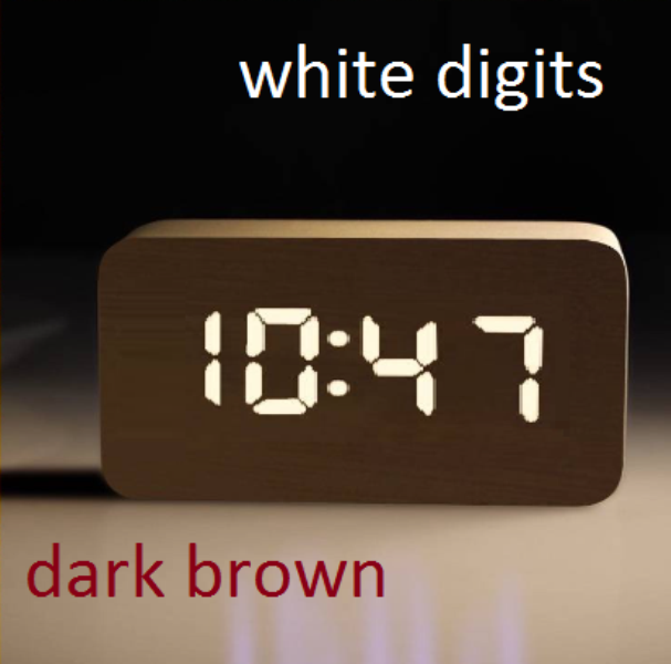 clock_db_white_1 Ξύλινο ψηφιακό ρολόι XL LED σκούρο καφέ με λευκά ψηφία OEM - Image 1