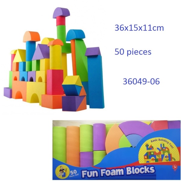 foam_blocks_36049-06_1_0m1l-jf Σετ δομικών στοιχείων αφρού 50 τεμαχίων 36x15x11cm 36049-06 OEM - Image 1