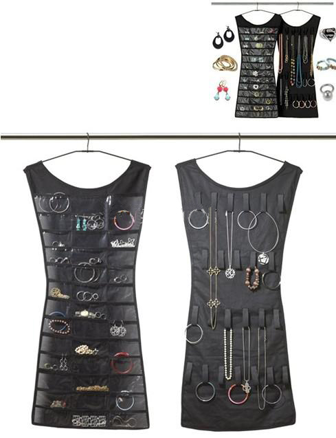 hanging-jewelry-organizer-two-sided-organizer Θήκη για κοσμήματα κρεμαστή μαύρη 0315 OEM - Image 1