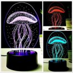 Τρισδιάστατο 3D επιτραπέζιο φωτιστικό LED 7 χρωμάτων μέδουσα OEM