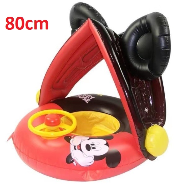 mickey_float_80_cm_1_p4os-7b Φουσκωτό βρεφικό σωσίβιο με τιμόνι Ποντικάκι Καρτούν 80cm OEM - Image 1