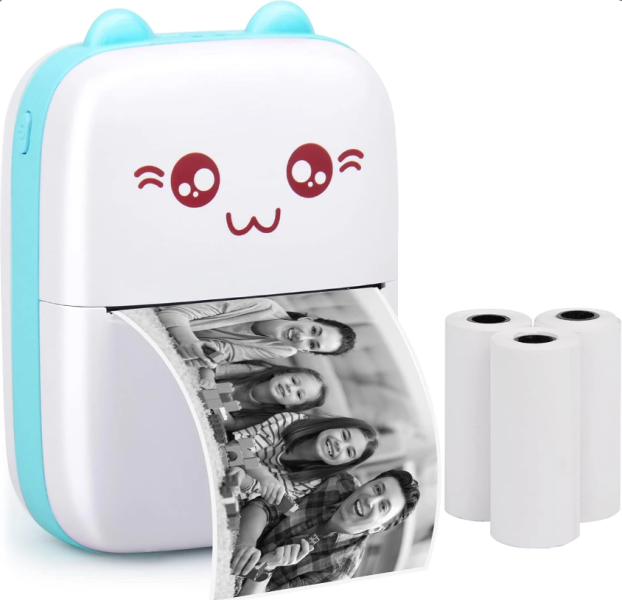 mini_printer_lkq0-uc Μίνι θερμικός εκτυπωτής, γαλάζιο OEM - Image 1