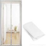 Σίτα - κουρτίνα με μεγάλους μαγνήτες 140x280cm λευκή OEM
