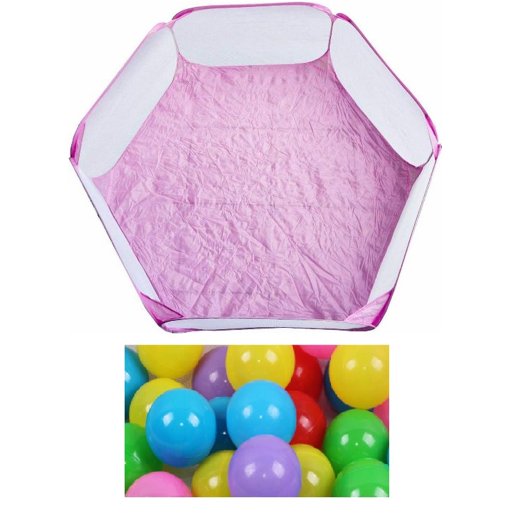 playpen_pink_oqto-f4 Εξάγωνο αναδιπλούμενο παιδικό πάρκο ροζ 668-2 OEM - Image 1
