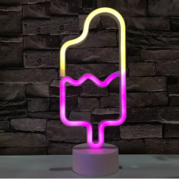 popcicle_led_1_3h3t-ci Επιτραπέζιο φωτιστικό LED παγωτό ξυλάκι ροζ-κίτρινο OEM - Image 1