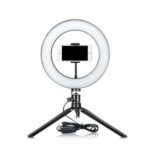 Φωτιστικό δαχτυλίδι USB LED 25 cm με ροοστάτη και τρίποδο OEM
