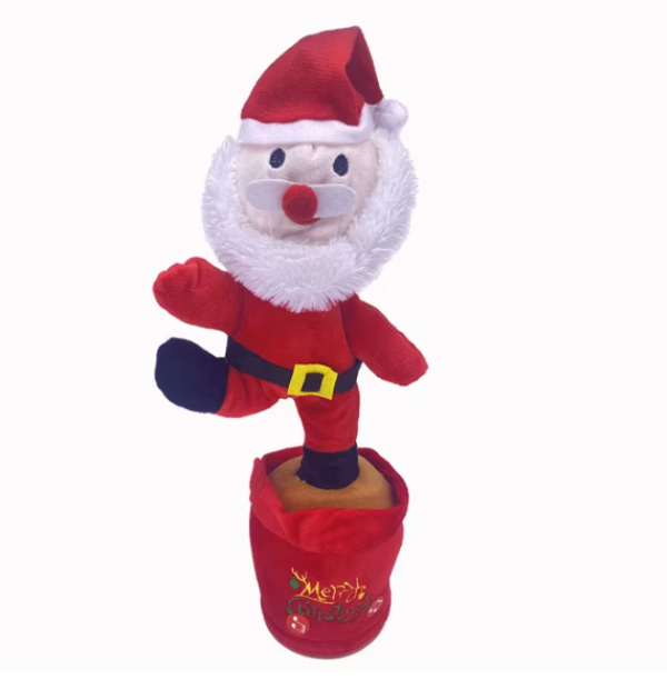 santa_l62q-yz Επαναφορτιζόμενο παιδικό παιχνίδι Άγιος Βασίλης που χορεύει, τραγουδάει & επαναλαμβάνει OEM - Image 1