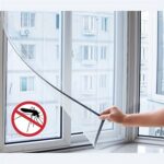 Σίτα εντόμων παραθύρου με αυτοκόλλητο Velcro 150x 300cm λευκό