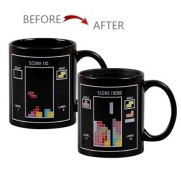 tetris_mug_1 Θερμοευαίσθητη κεραμική κούπα βιντεοπαιχνίδι μαύρη OEM - Image 1