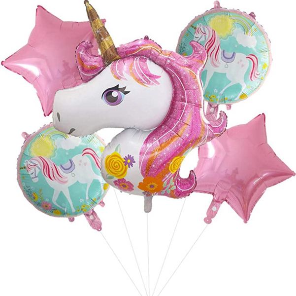 unicorn_balloon_set_1_qz7a-nt Μονόκεροι σετ μπαλονιών 5τμχ NO. YF4272 16838 OEM - Image 1