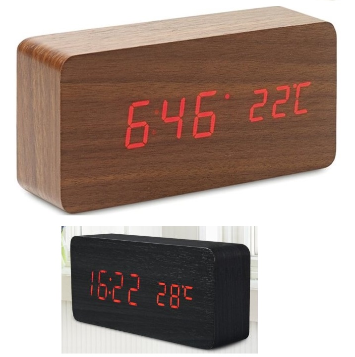 wooden_clock1 Μεγάλο ξύλινο επιτραπέζιο ρολόι 87720 OEM - Image 1