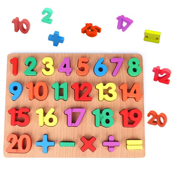 wooden_number_board_puzzle_1 Αριθμοί παζλ σε ξύλινο πίνακα 3D 87210 OEM - Image 1