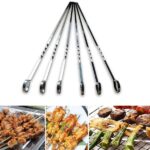 BBQ sticks μεταλλικά πλακέ σετ 6 τεμαχίων 35cm 4427 OEM