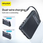 Μαγνητικό Powerbank ασύρματης φόρτισης με 2 καλώδια - PA-25 - 10.000mah - 22.5W - AWEI - 023726 - Image 2