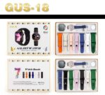 Σετ Smartwatch με αναλογικό ρολόι και 7 λουράκια - GUS-18 - 260196 - Black - Image 2