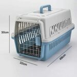 Κλουβί μεταφοράς κατοικιδίου πλαστικό - 48x32x30cm - 574126 - Blue - Image 2