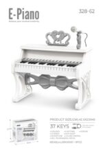 Παιδικό πιάνο mini με μικρόφωνο - 328-6237 - 233105 - White - Image 2