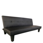 Καναπές Κρεβάτι Τριθέσιος ArteLibre NAHELE Μαύρο PU 179x82.5x78cm - 1 τεμ. - Image 2
